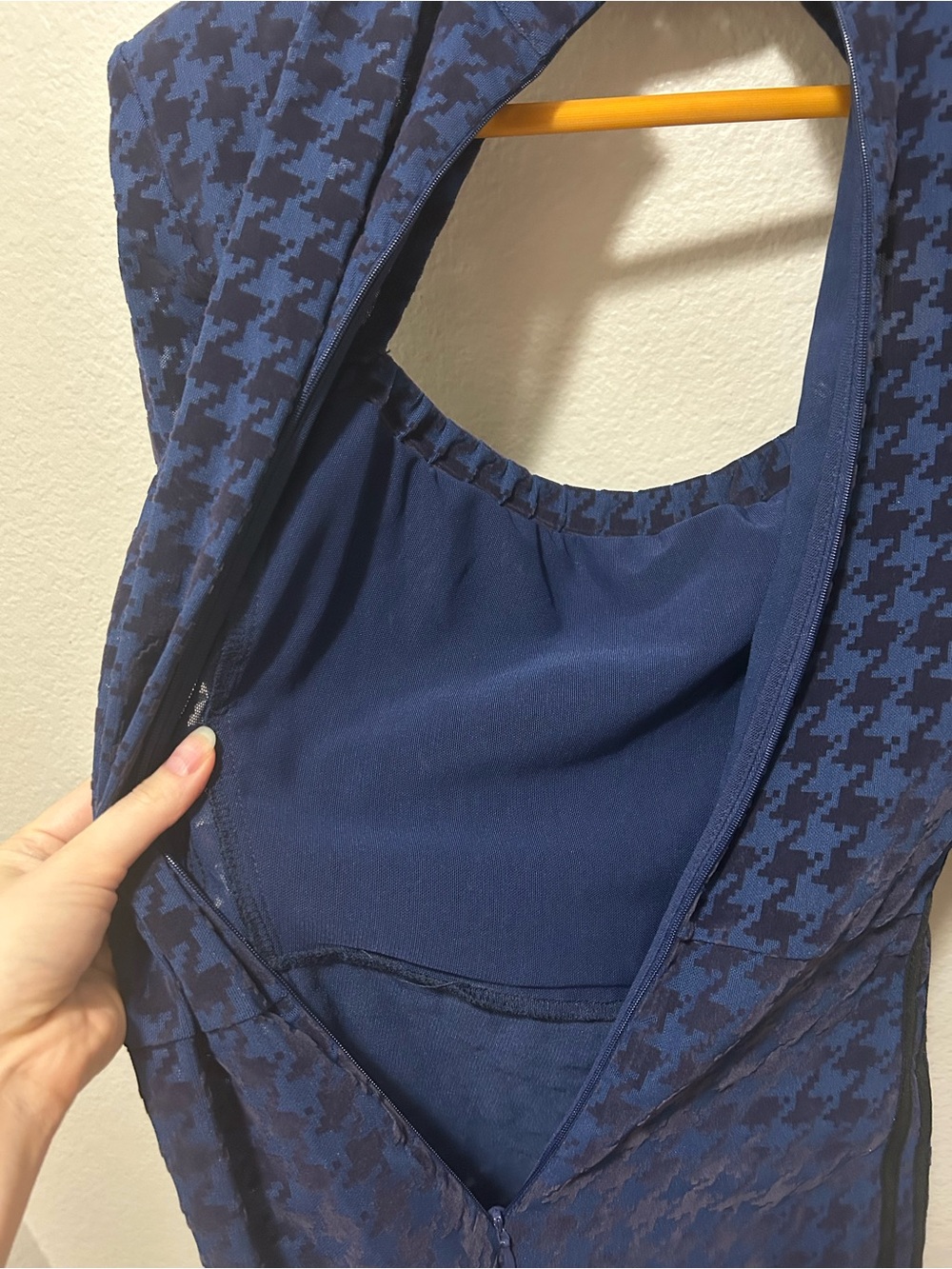 Adidas x Ivy Park Houndstooth Mesh Catsuit Blue Small Beyoncé Bodysuit - Picture 10 of 10